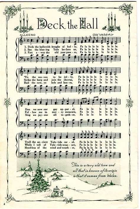 Free Printable Christmas Sheet Music For Crafts